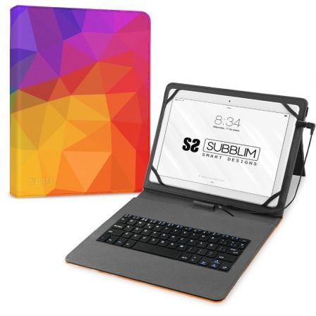 Subblim KEYTAB USB 11 pulgadas Funda con Teclado Triángulos